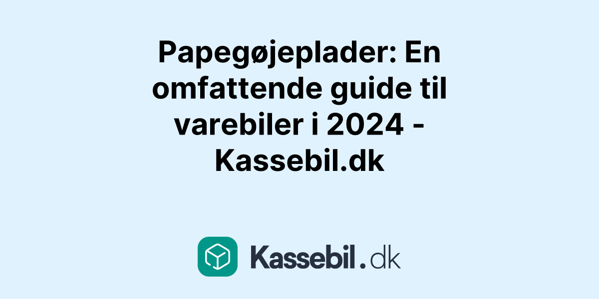 Papegøjeplader: En omfattende guide til varebiler i 2024 - Kassebil.dk